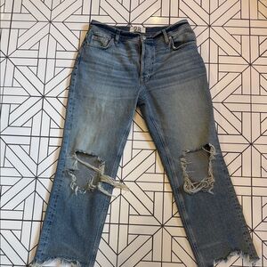 We The Free Distressed Boyfriend Jeans in Light Blue